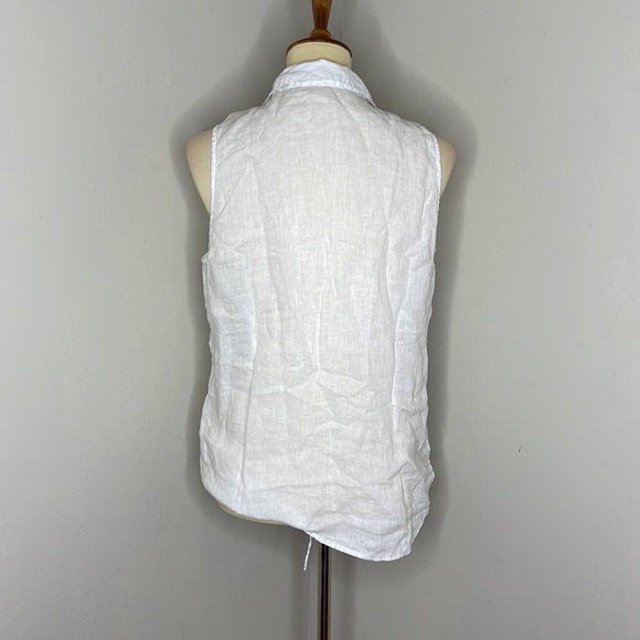 Equipment 100% linen sleeveless button‎ down size M - Picture 4 of 11